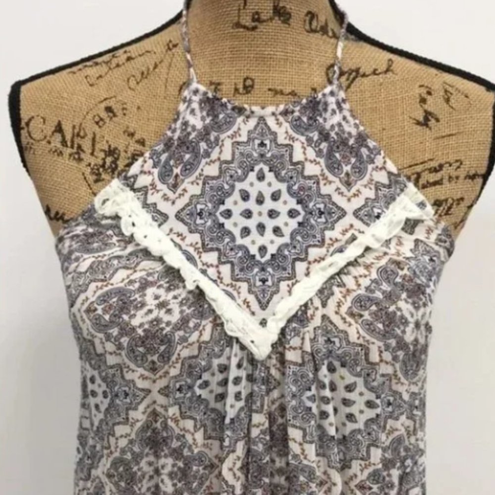 Moon River By Anthropologie Boho Paisley Fringe Dress - Picture 3 of 5